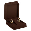 Suede Large French Clip Earring Box with Matching Suede Interior