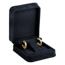 Suede Large French Clip Earring Box with Matching Suede Interior