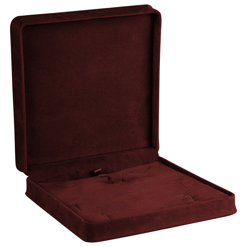 Suede Large Set Box with Matching Suede Interior