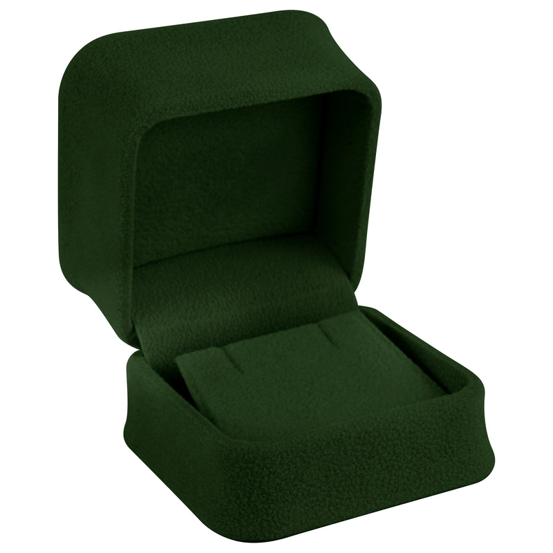 Suede Single Earring Box with Matching Suede Interior